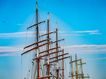 Sailboat against blue sky