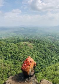 Scenic view of land against sky