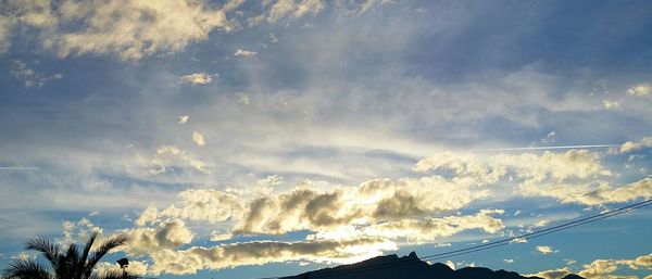 Low angle view of cloudy sky