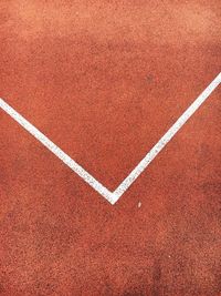 High angle view of playing field