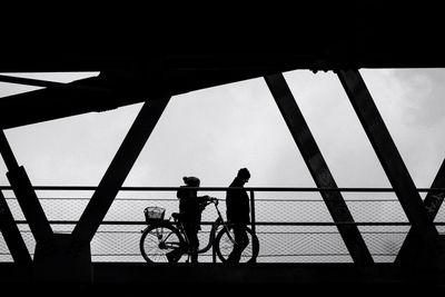 Man at railroad station