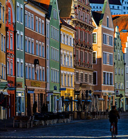 People on street in city