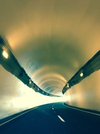 Surface level of road in tunnel