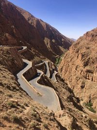 Aerial view of mountain road