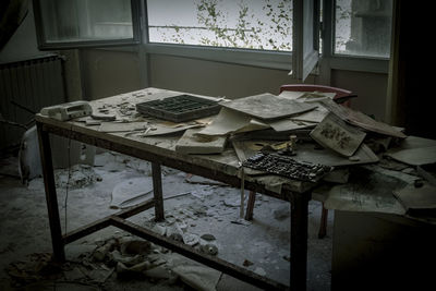 Interior of abandoned home