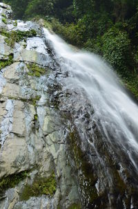 Scenic view of river flowing through rocks