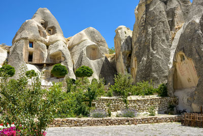 Houses inside stones at capadoccia