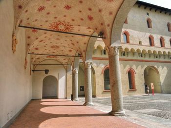 Colonnade in sforza castle