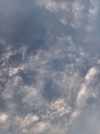 Low angle view of clouds in sky