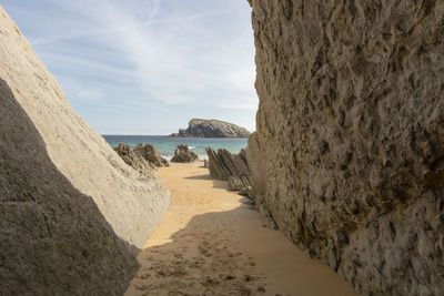 Panoramic view of beach against sky