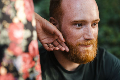 Close-up portrait of young man