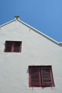 Low angle view of building against clear sky