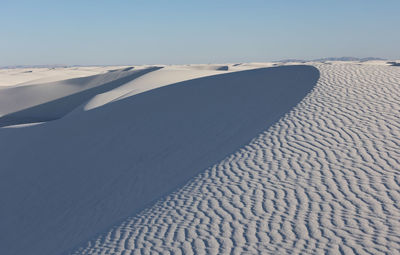 Ripples in the gypsum sand in white sand dunes national park