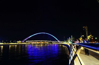 Illuminated city at night