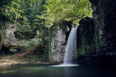 Close-up of waterfall