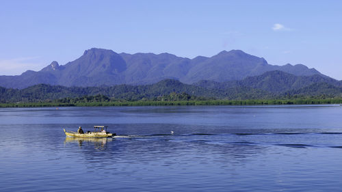 Scenic view of lake against mountains