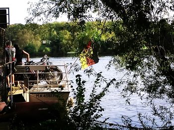 Boats in lake