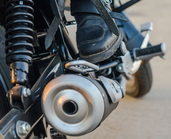 Close-up of bicycle wheel