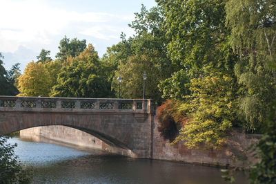 Bridge over river against sky