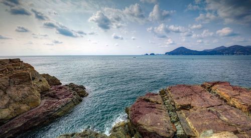 Panoramic view of sea against sky