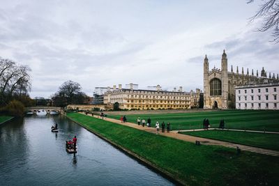 View of canal along buildings