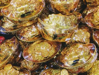 Full frame shot of onions for sale in market