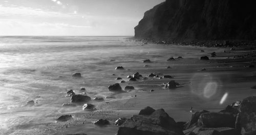 View of rocks on beach