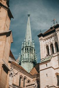 Low angle view of buildings against sky