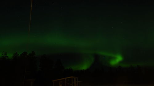 View of illuminated landscape at night