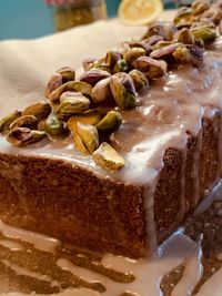 Close-up of cake in plate