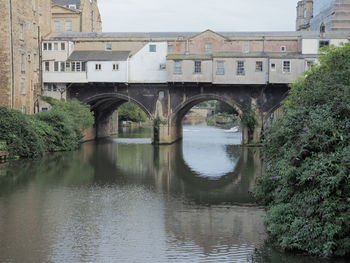 Arch bridge over river