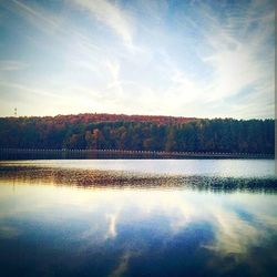 Scenic view of river against sky