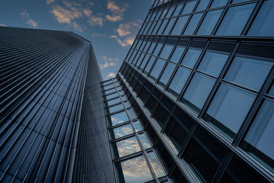 Low angle view of modern building against sky