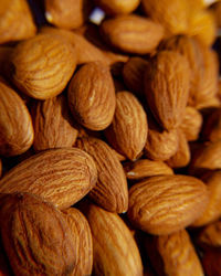 Full frame shot of almonds