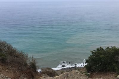 High angle view of sea against sky