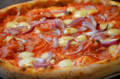 Close-up of pizza