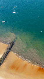 High angle view of beach