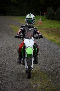 Man riding motorcycle