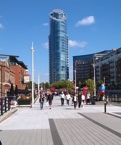 View of modern buildings in city