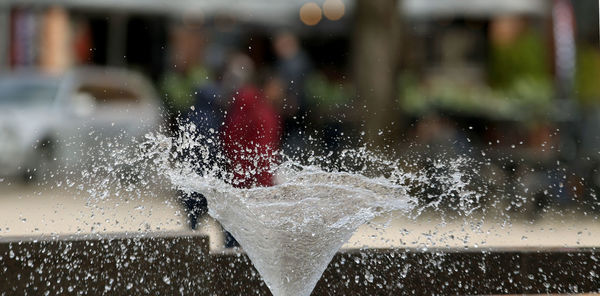 Close-up of water drops on glass window