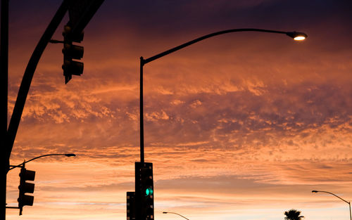 Low angle view of sky at sunset