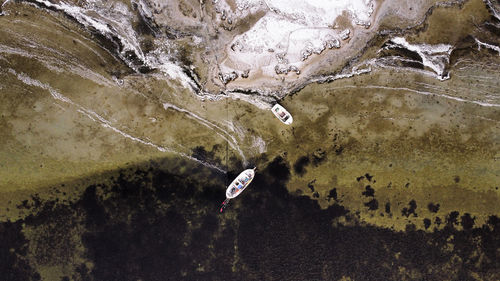 High angle view of beach