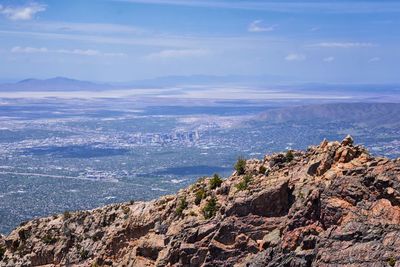 Wasatch front mount olympus peak hiking bonneville shoreline, rocky mountains, salt lake city, utah.