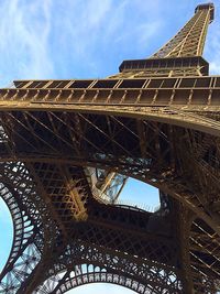 Low angle view of eiffel tower
