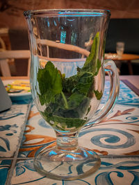 Close-up of drink on table