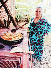 Young woman standing on ground