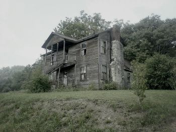 Built structure on grassy field