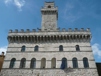 Low angle view of historical building against sky