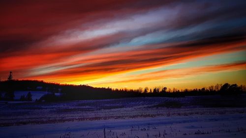 Scenic view of sunset