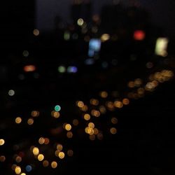 Defocused lights at night